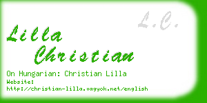 lilla christian business card